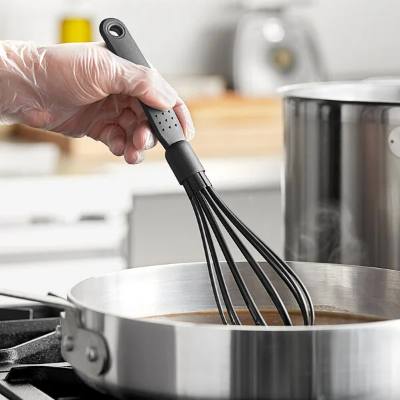 Choice 12" Black Heat-Resistant Nylon Piano Whip / Whisk