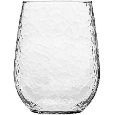 Libbey 17 oz. Molten Hammered Stemless Wine Glass
