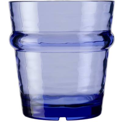 Libbey Infinium Wake 10 oz. Tidal Blue Tritan™ Plastic Stackable Rocks / Old Fashioned Glass