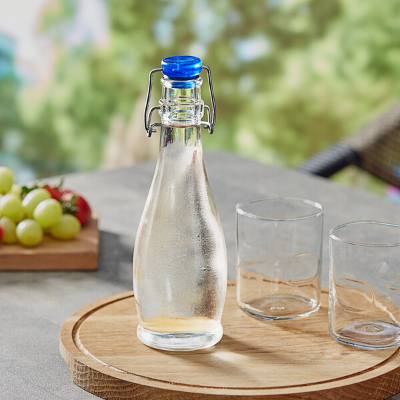Libbey 13151017 12.5 oz. Oil / Vinegar Cruet / Water Bottle with Wire Bail Lid