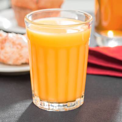 Libbey 15640 8.5 oz. Rim Tempered Paneled Juice Glass