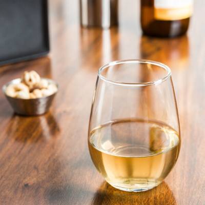 Libbey 217 11.75 oz. Stemless White Wine Glass