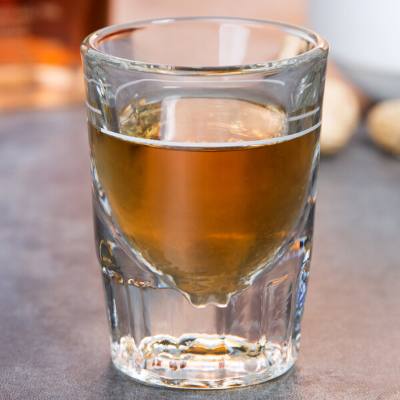 Libbey 5126/A0007 2 oz. Fluted Shot Glass with 1 oz. Pour Line