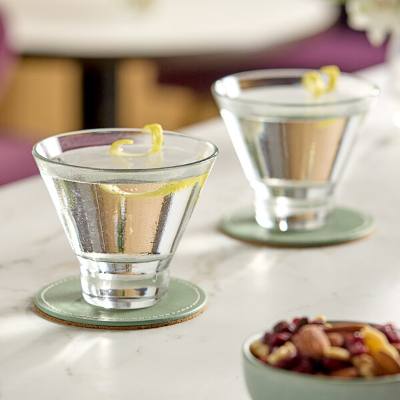 Libbey 9 oz. Boost Stackable Stemless Martini Glass