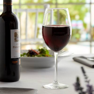 Libbey 7553-1178N Vina 17 oz. Tall Wine Glass with Pour Lines