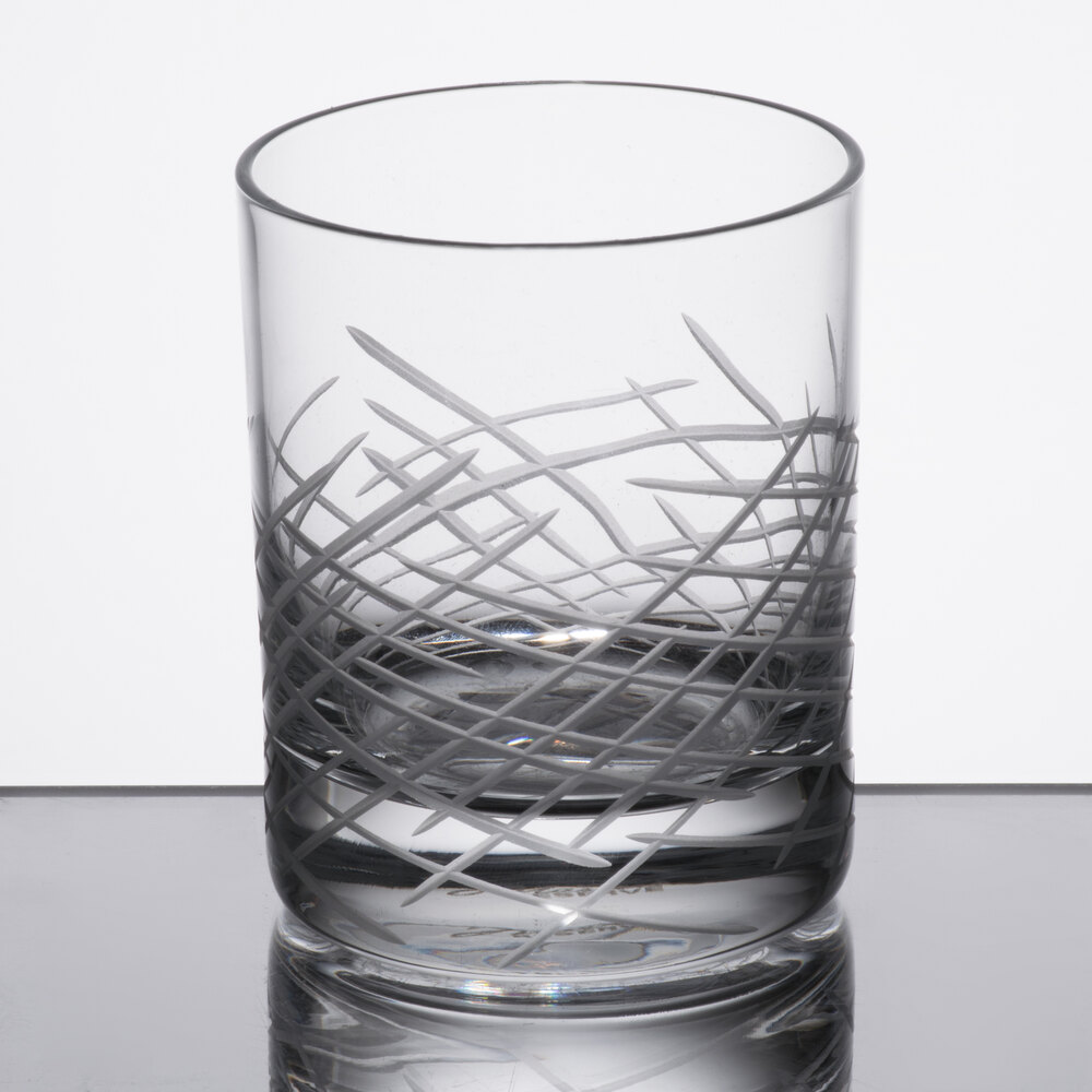 Reserve by Libbey 9034/69477 Renewal 9 oz. Crosshatch Rocks / Old Fashioned Glass - 24/Case