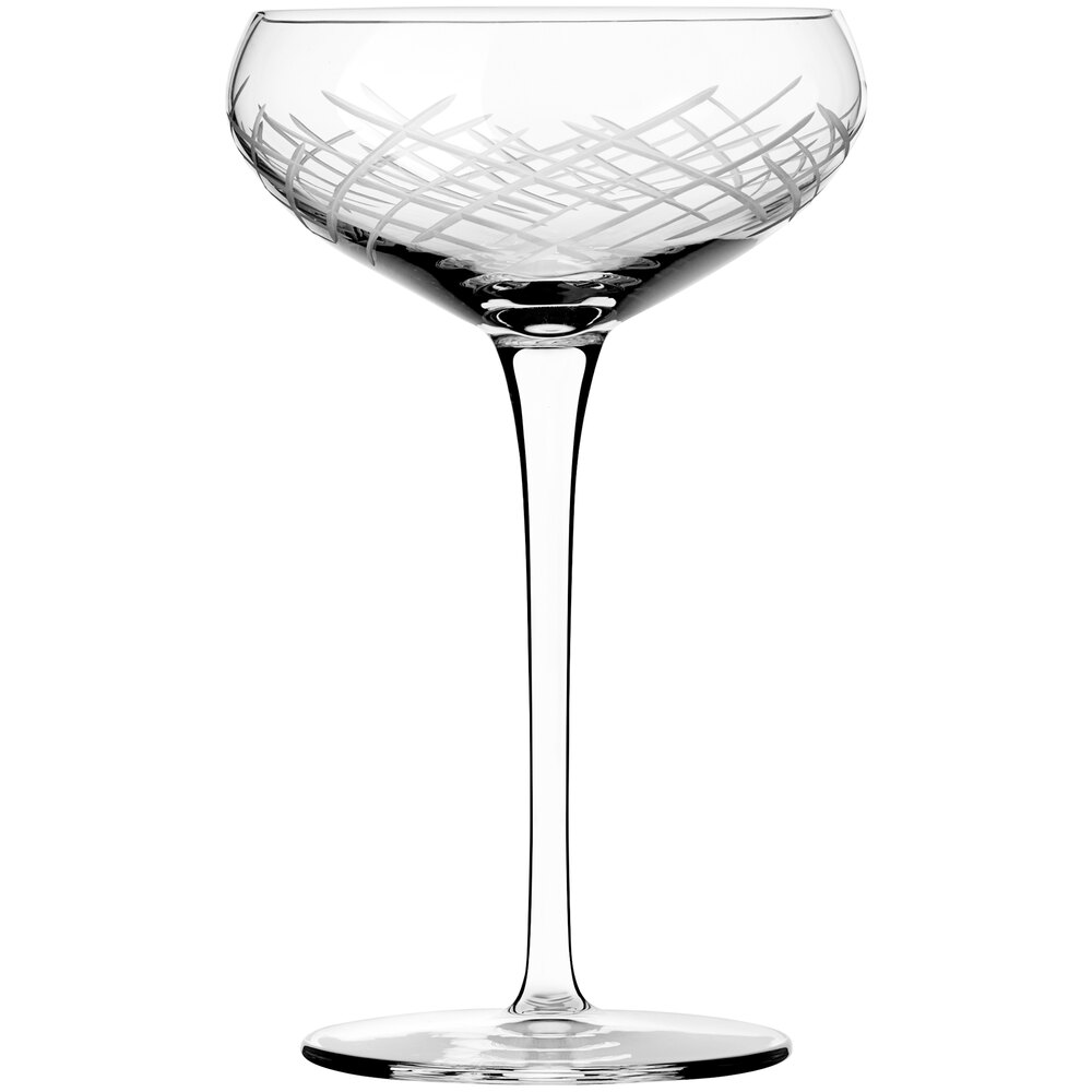 Reserve by Libbey Renewal 9 oz. Crosshatch Coupe Glass - 12/Case