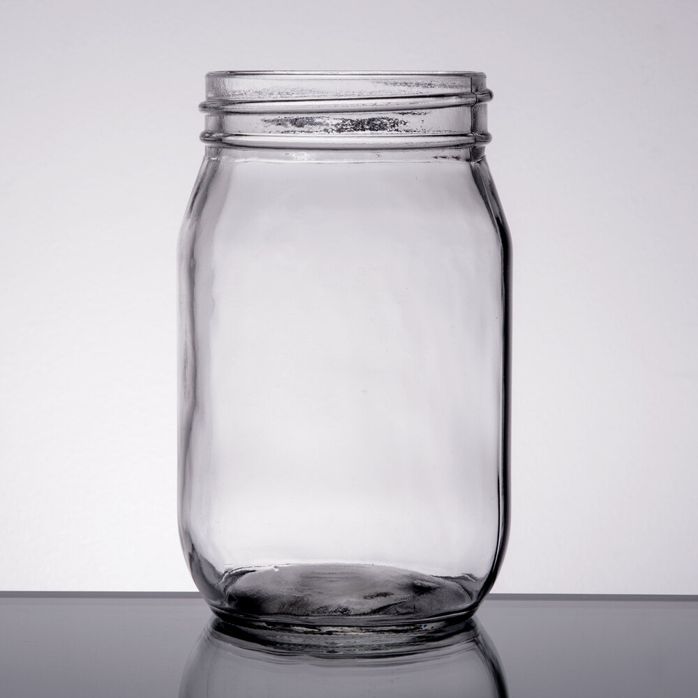 Libbey 92103 16 oz. Customizable Drinking Jar / Mason Jar - 12/Case