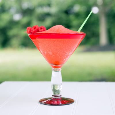 Libbey 92306R Aruba 15 oz. Martini Glass with Red Rim and Base