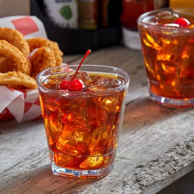 Libbey 92442 Infinium Torque 12 oz. Tritan™ Plastic Stackable Double Rocks / Old Fashioned Glass