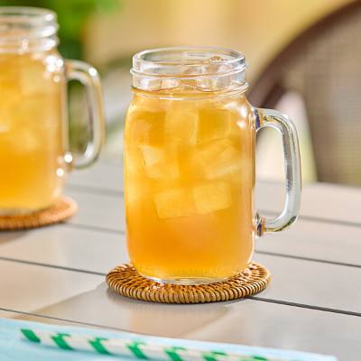 Libbey 97084 16 oz. Drinking Jar / Mason Jar with Handle