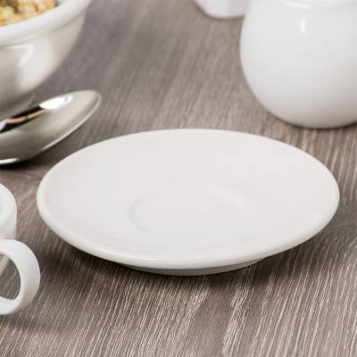 Libbey 902903007 Flint Barista 5 1/4" Ivory (American White) Porcelain Small Saucer