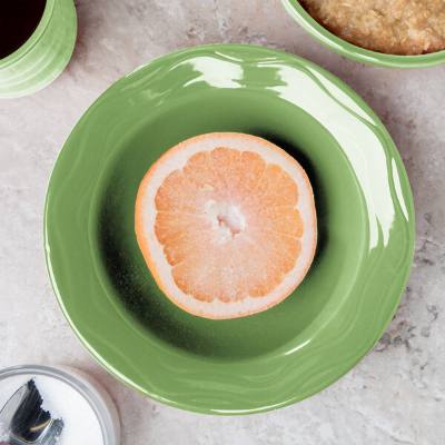 Libbey 903035019 Cantina 12 oz. Sage Carved Porcelain Grapefruit Bowl