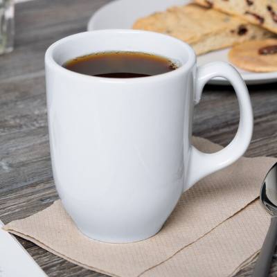 Libbey 903042001 Flint 11 oz. White Uncarved Porcelain Mug