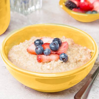 Libbey 903044003 Cantina 18 oz. Saffron Uncarved Porcelain Oatmeal Bowl