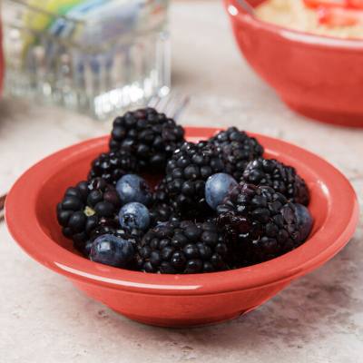 Libbey 903045013 Cantina 5 oz. Cayenne Uncarved Porcelain Fruit Bowl