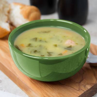 Libbey 903046005 Cantina 8 oz. Sage Uncarved Porcelain Bouillon Bowl