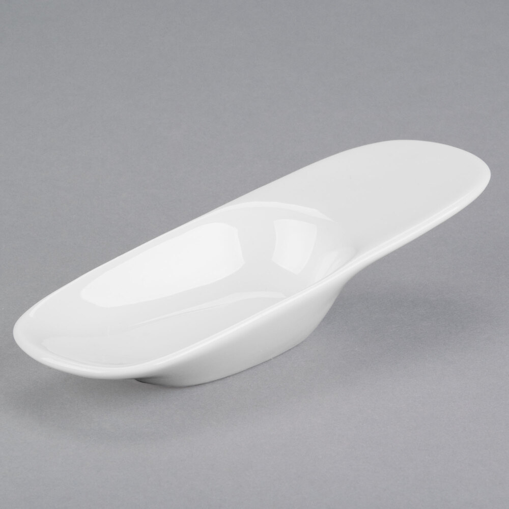Libbey 905356009 Slenda 0.75 oz. Royal Rideau White Porcelain Amuse Bouche Spoon - 36/Case