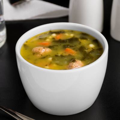 Libbey Slenda 10.5 oz. Royal Rideau White Porcelain Bouillon