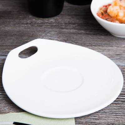 Libbey 905356119 Slenda Practica 6" x 5 5/8" Royal Rideau White Porcelain Saucer