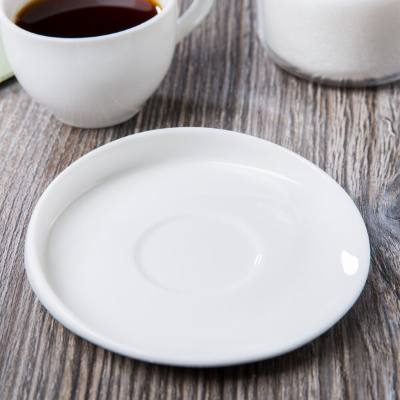 Libbey 905356124 Slenda Verve 4 1/4" Round Royal Rideau White Porcelain Saucer