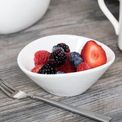 Libbey 905356133 Slenda Perpetua 6 oz. Round Royal Rideau White Porcelain Bowl
