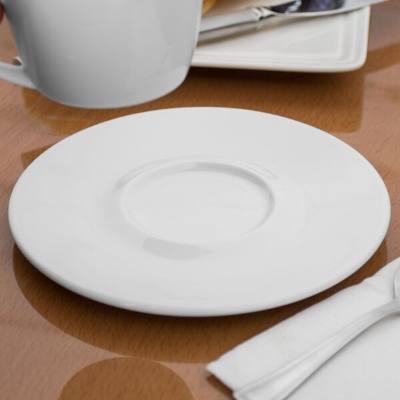 Libbey Slenda 5 1/8" Royal Rideau White Porcelain Saucer