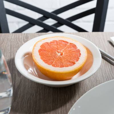 Libbey Slenda 11 oz. Royal Rideau White Round Porcelain Grapefruit Bowl