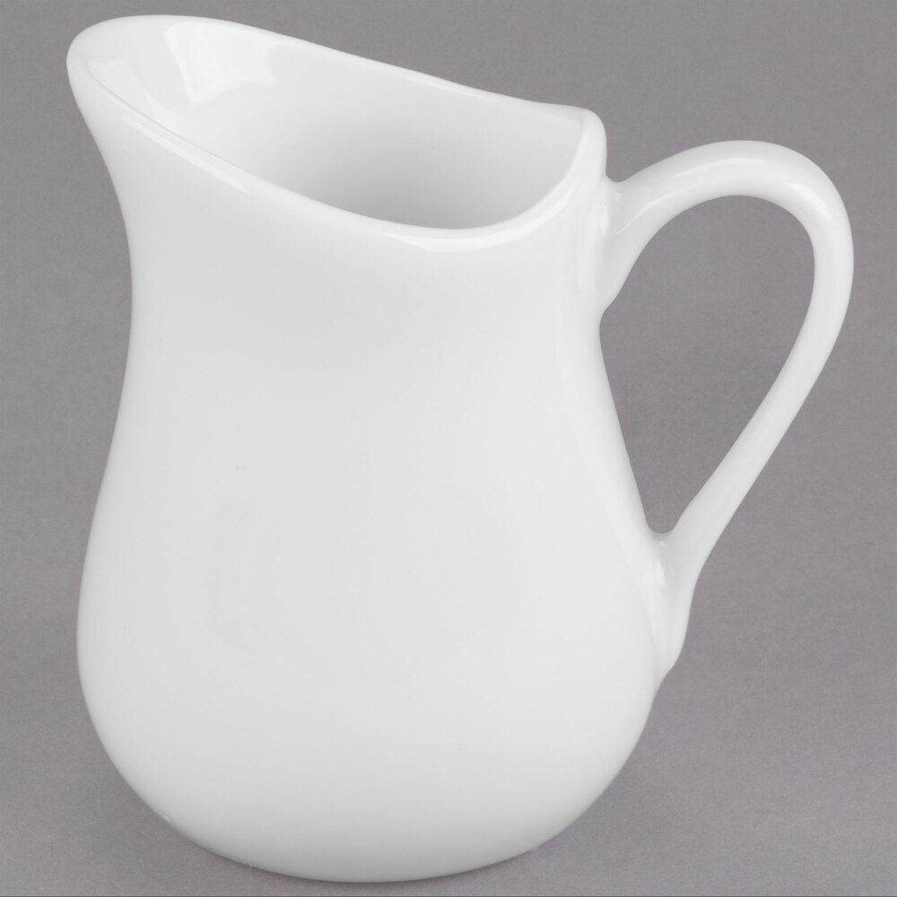 Libbey 905356907 Slenda 3 oz. Royal Rideau White Porcelain Creamer - 24/Case