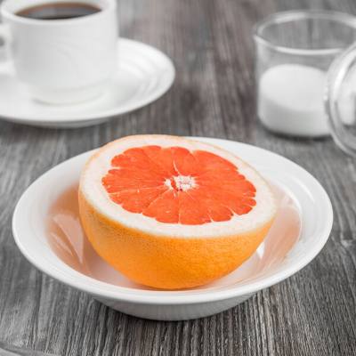 Libbey 905437882 Elan 10.5 oz. Round Royal Rideau White Porcelain Grapefruit Bowl