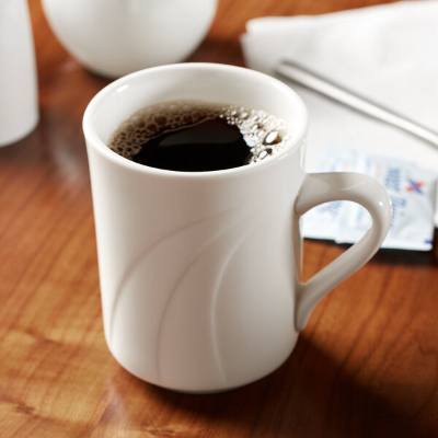Libbey 905437891 Elan 8.5 oz. Round Royal Rideau White Porcelain Mug