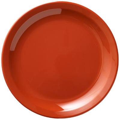 Libbey Cantina 10 1/4" Cayenne Uncarved Melamine Round Plate