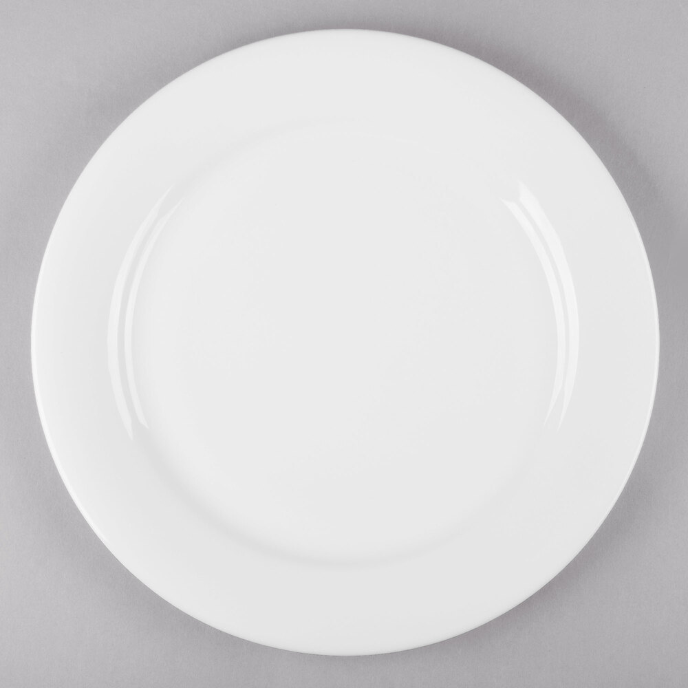 Reserve by Libbey 911190020 International 12 1/4" Bone China Round Plate - 12/Case