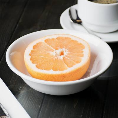 Libbey 911194027 Reflections 16.5 oz. Aluma White Porcelain Grapefruit Bowl