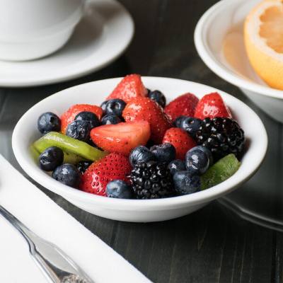 Libbey 911194028 Reflections 6 oz. Aluma White Porcelain Fruit Bowl