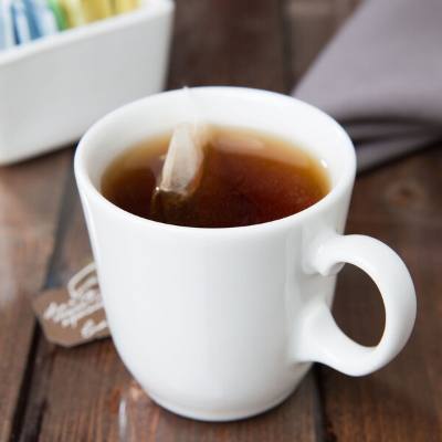 Libbey 911194030 Reflections 7 oz. Aluma White Porcelain Tall Tea Cup