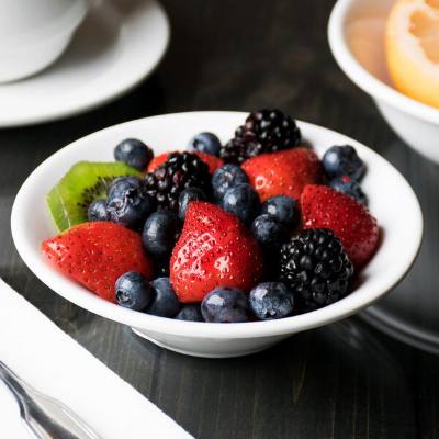 Libbey 911194471 Reflections 8 oz. Aluma White Porcelain Fruit Bowl