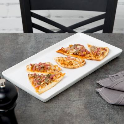 Libbey 911194481 Chef's Selection 13" x 6 3/4" Aluma White Porcelain Tray
