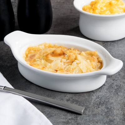 Libbey 911194803 Reflections 5 oz. Aluma White Small Porcelain Rarebit