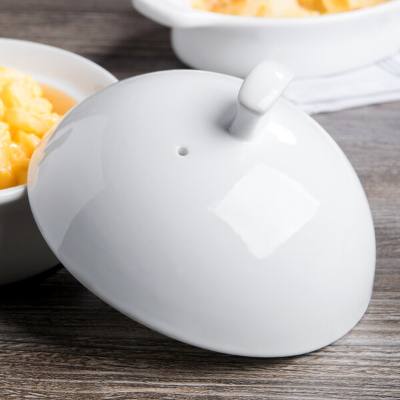 Libbey 911194899 Reflections 5 1/4" Aluma White Porcelain Casserole Dish Lid