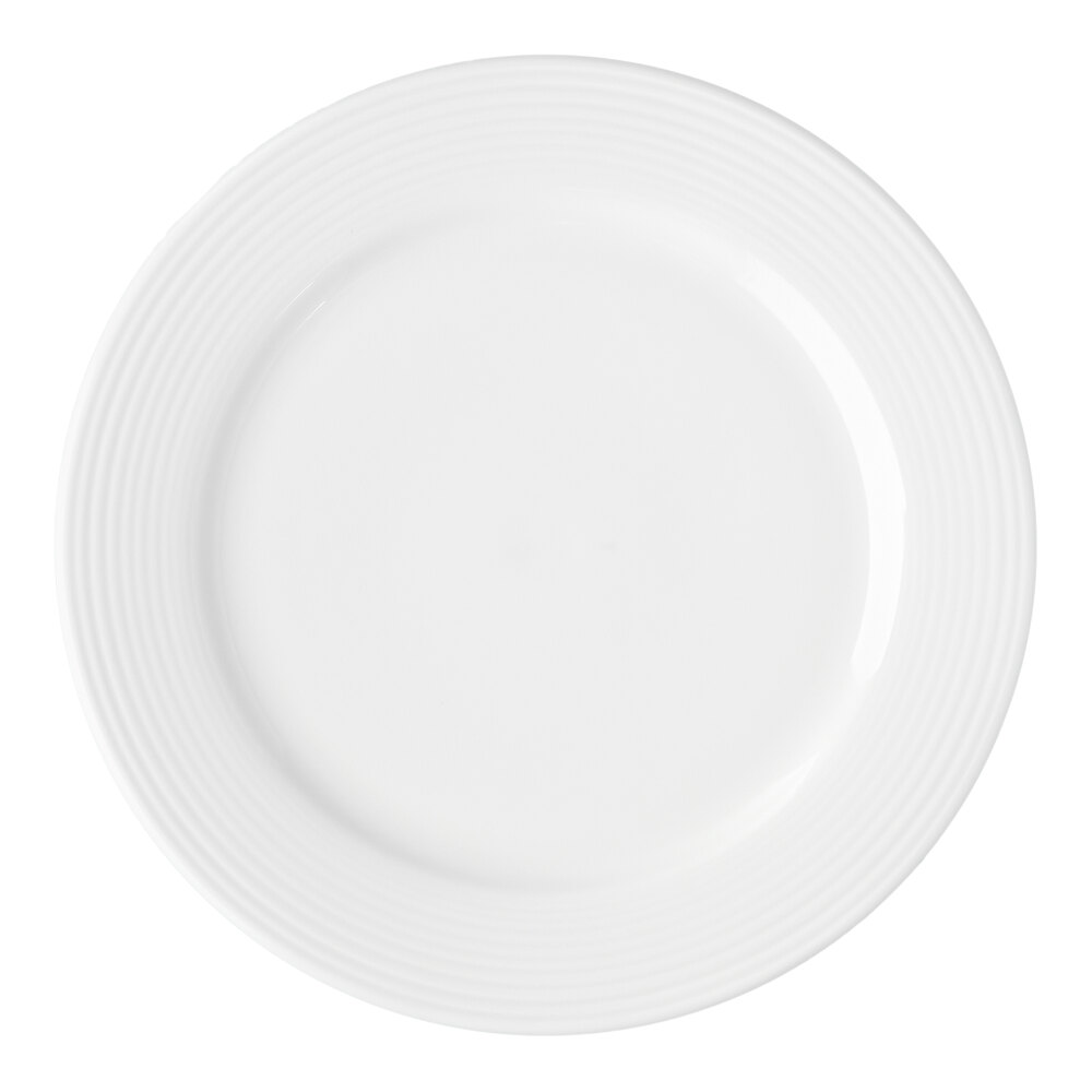 Reserve by Libbey 911196002 Repetition 10 7/8" Aluma White Porcelain Plate - 12/Case