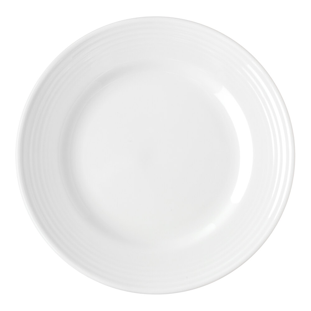 Reserve by Libbey 911196006 Repetition 6 5/8" Aluma White Porcelain Plate - 36/Case