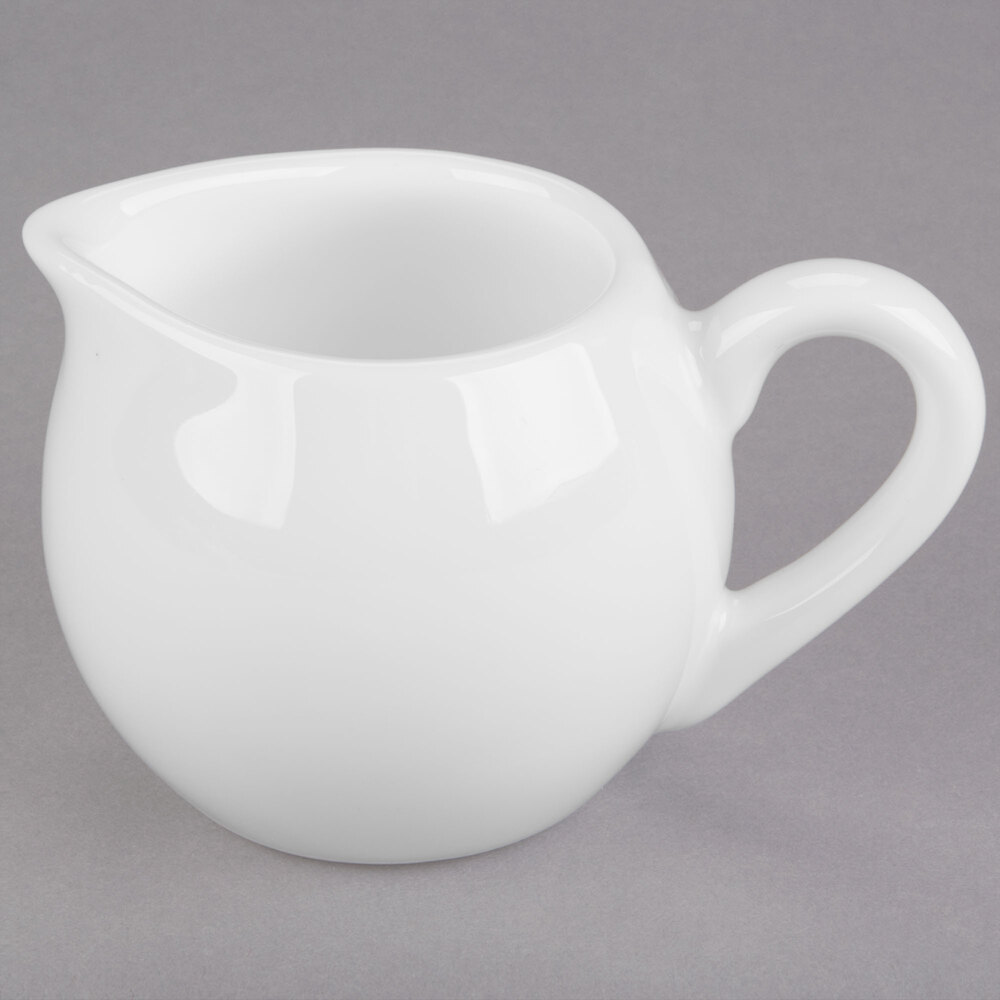 Libbey 911197034 Slenda 5 oz. Royal Rideau White Porcelain Creamer - 24/Case
