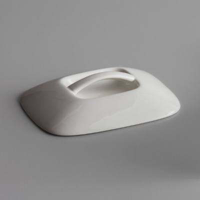 Libbey 935356116 Slenda 11 oz. Royal Rideau White Porcelain Rectangular Crock Lid