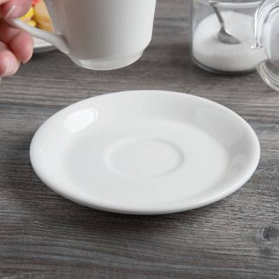 Libbey Slenda 6 1/4" Royal Rideau White Porcelain Tea Saucer