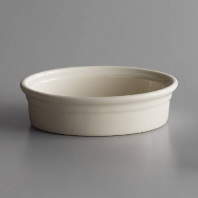 Libbey 950027715 Casablanca 10 oz. Cream White Oval Porcelain Baker