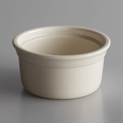 Libbey 950027728 Casablanca 11 oz. Cream White Small Porcelain Casserole Dish