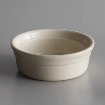 Libbey 950027738 Casablanca 6 oz. Cream White Small Porcelain Pot Pie Dish