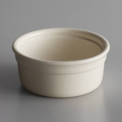 Libbey 950027739 Casablanca 8 oz. Cream White Medium Porcelain Pot Pie Dish