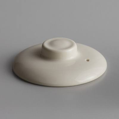 Libbey 950027751 Casablanca 4 1/4" Cream White Oval Porcelain Casserole Lid